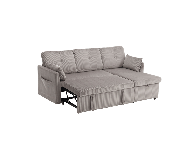  Canapé d'angle convertible 3 places réversible avec rangement homvra  - Conforama A