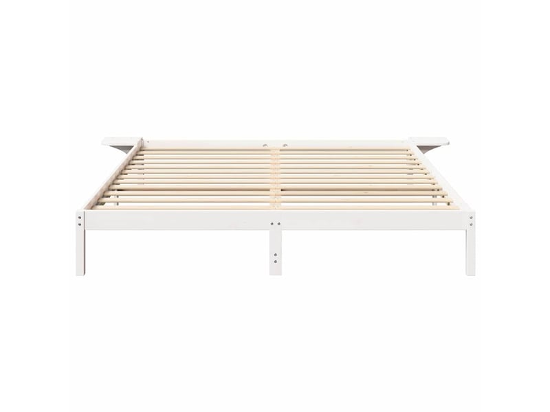  Lit double- lit adulte -  cadre de lit blanc 180 x 200 cm pin massif  - Conforama D