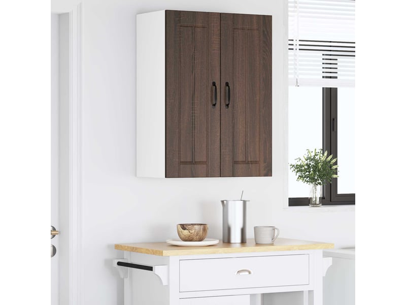  Meuble mural de cuisine | armoire de cuisine 2 pcs chêne brun bois d'ingénierie shl7590  - Conforama D