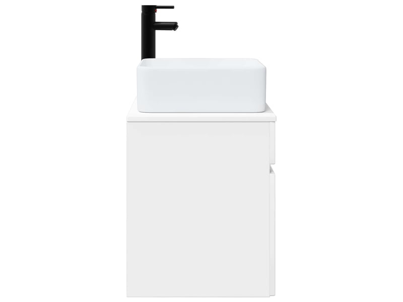  Meuble de lavabo mural, rangement salle de bain blanc brillant 49x41x63 cm shl5272  - Conforama C