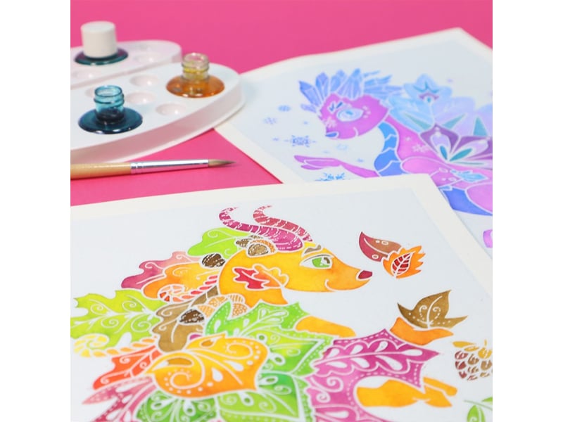  Aquarellum junior les dragons des 4 saisons 6515 - Conforama C