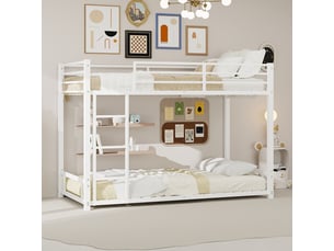 Lit superposé 90x190 cm coloris blanc