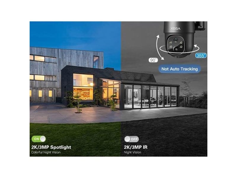 Camera surveillance solaire 4g lte 2k noire vision nocturne pir audio bidirectionnel - Conforama E