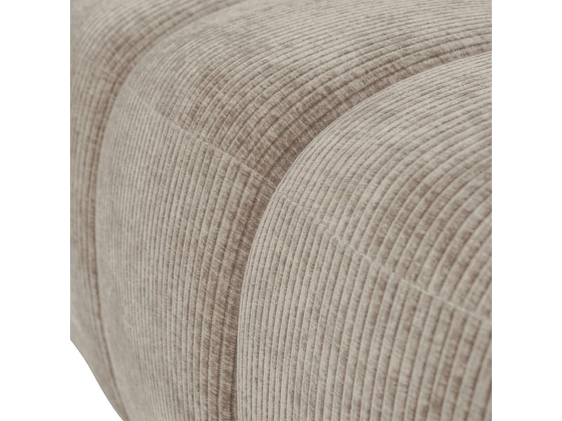  Banc 164x45x49 cm en tissu côtelé sable - melya  - Conforama C