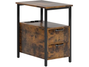 Table basse rectangulaire coloris marron <strong>WISHDOR</strong> <strong></strong> - 35 cmx55 cm