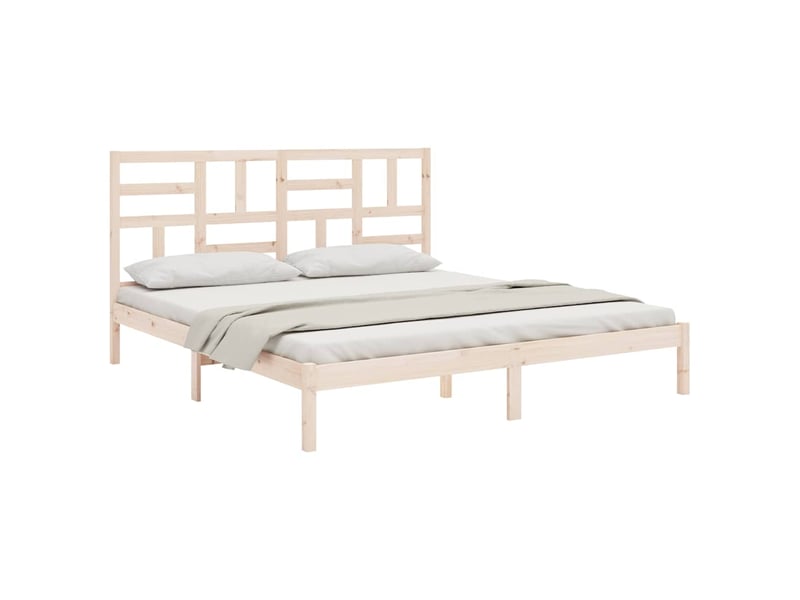 Lit double- lit adulte - cadre de lit sans matelas bois massif 180x200 cm - Conforama B