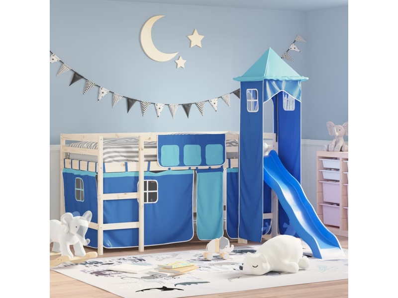  Rideaux pour lit mezzanine avec tour bleu polyester cf44929  - Conforama B