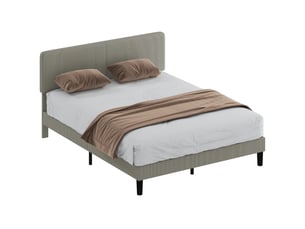 Lit 2 places 160x200 cm WELLTIN coloris gris