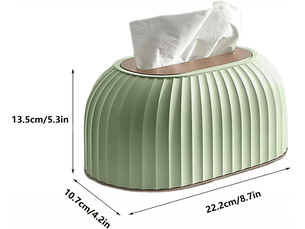Boîte à mouchoirs avec couvercle - range-mouchoirs rayé à tiroir pour multi-pièces
