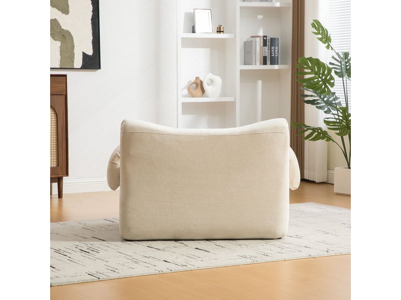  Canapé modulable modulaire tissu chenille mousse 30d très élastique déplacement facile dessous antidérapant beige  - Conforama E