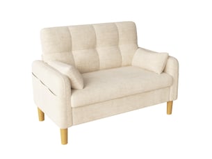 Canapé droit fixe <strong></strong> <strong></strong> 2 places Tissu beige