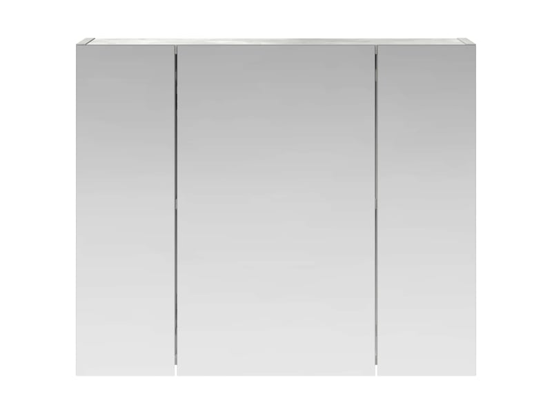 Armoire miroir de salle de bain, cabinet de salle de bain gris béton 60 x 14,5 x 50 cm cf65161 - Conforama E