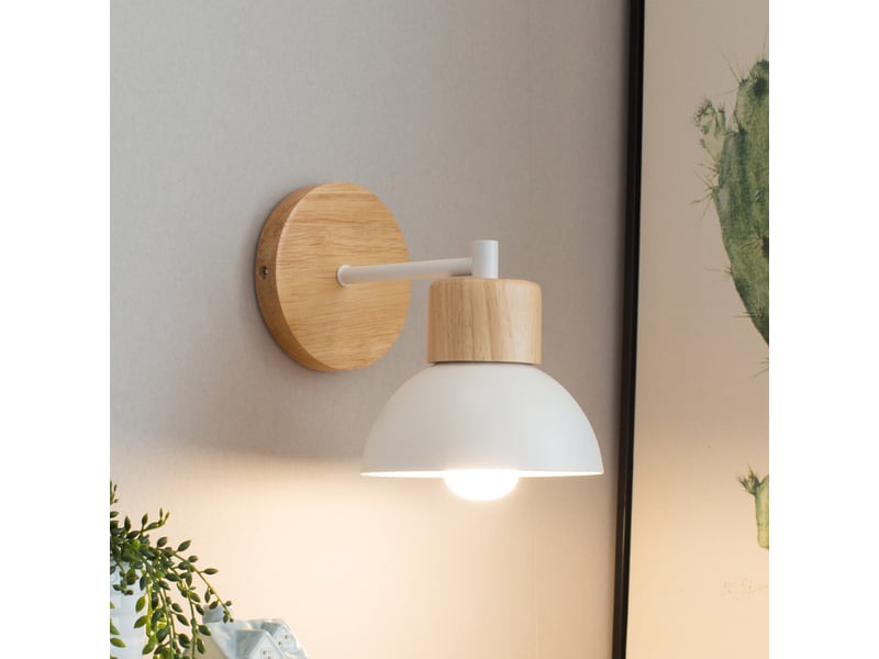  Applique murale industrielles moderne lampe murale interieur blanc e27 15x19cm 7914674578 - Conforama B