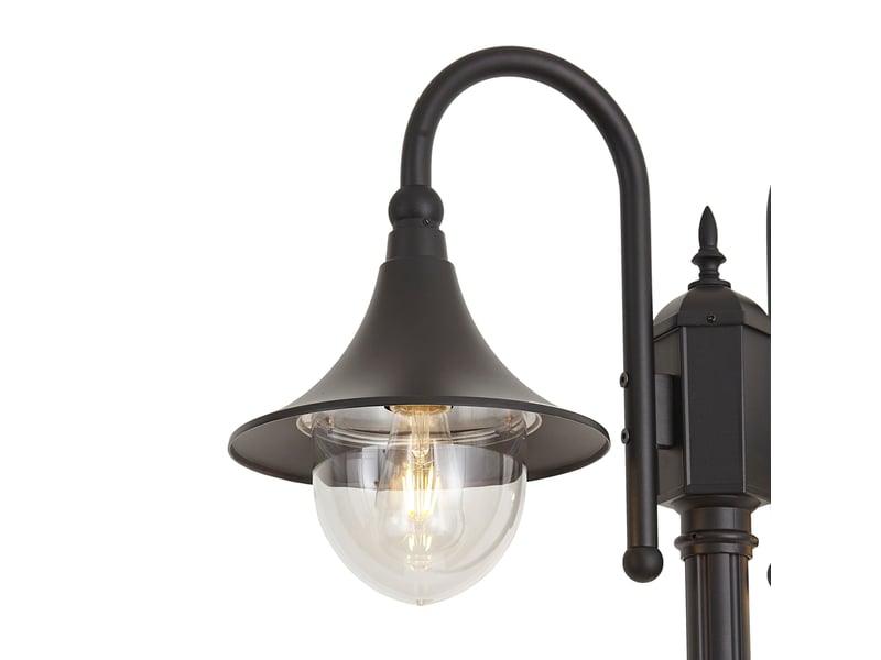 Lanterne d'extérieur classique noire 200cm ip44 - daphne  - Conforama B