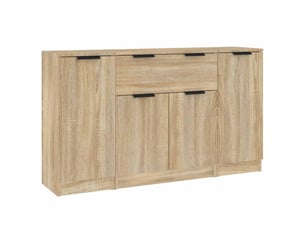 Buffets 3 pcs - bahut - meuble de rangement chêne sonoma bois d'ingénierie