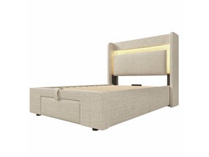 Lit coffre 90x200 cm   AB20420708B coloris beige