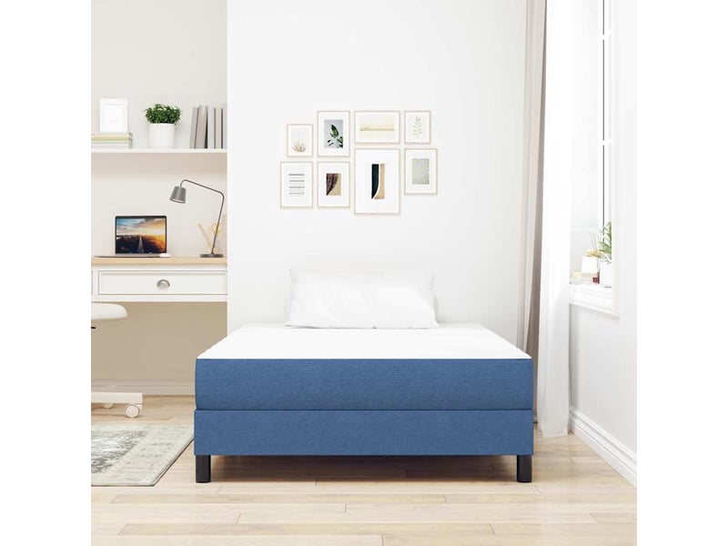  Lit double- lit adulte -  matelas de lit avec matelas bleu 120 x 190 cm tissu  - Conforama B