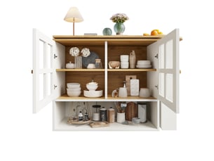 Desserte pivotante extensible 138x39x102,5 cm mdf blanc