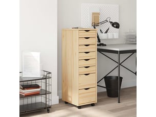 Caisson roulant de bureau avec tiroirs moss 34 x 39 x 103 cm