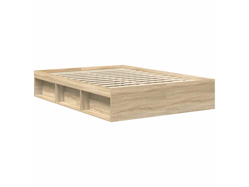  Lit double- lit adulte -  cadre de lit sans matelas chêne sonoma 120x190 cm  - Conforama C