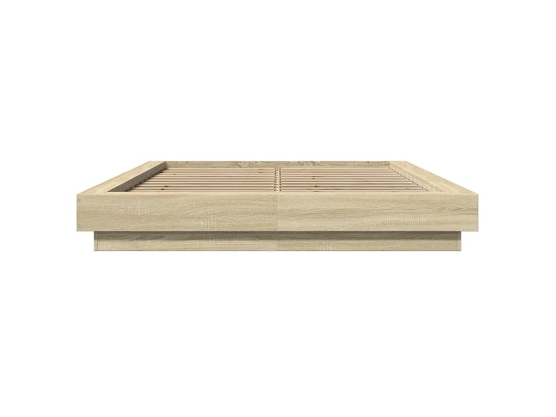  Lit double- lit adulte -  cadre de lit sans matelas chêne sonoma 120x200 cm  - Conforama C