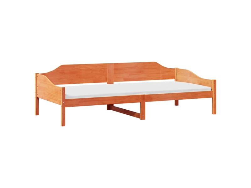  Lit simple- lit adulte -  cadre de lit sans matelas  marron 80x200 cm bois pin massif  - Conforama B