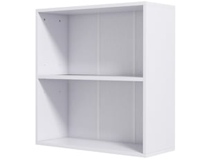 Bibliothèque étagère de rangement avec 2 compartiments et étagère réglable, 60 x 24 x 63 cm, blanc