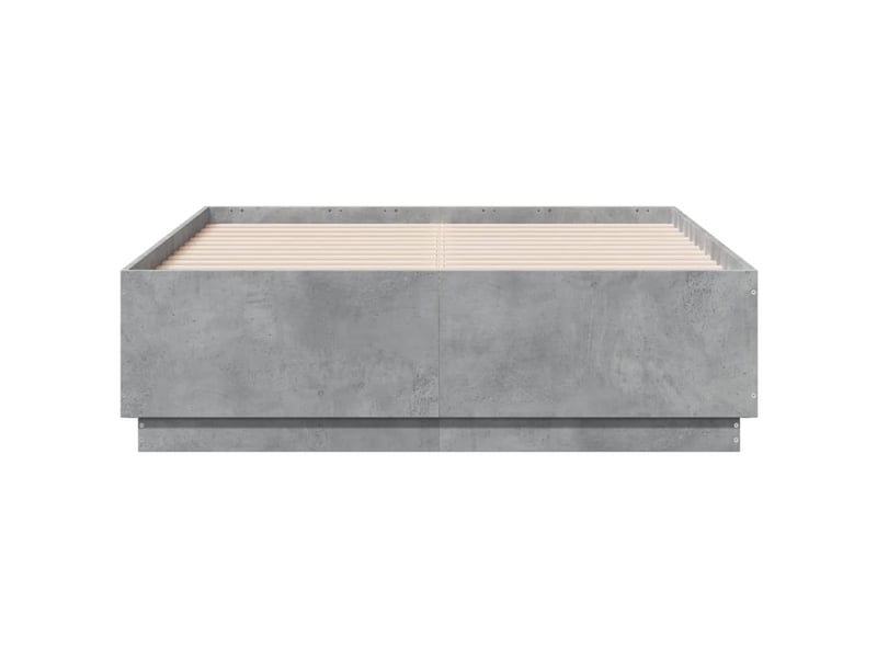  Lit double- lit adulte -  cadre de lit sans matelas gris béton 120x190 cm  - Conforama C
