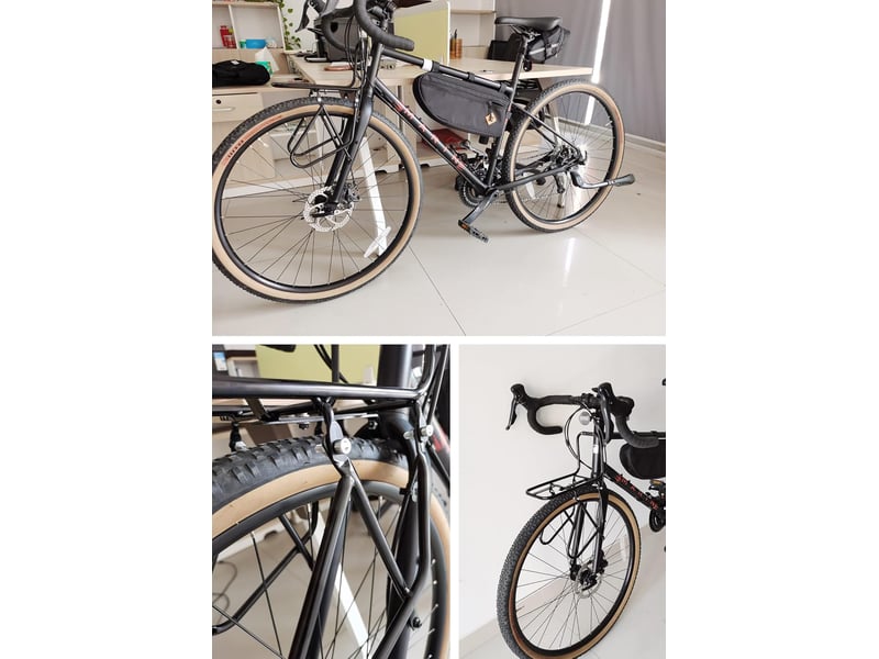  Porte bagage avant vtt 15kg capacité pour transporter panier, sacoche  - Conforama C