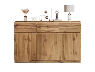 Buffet 3 porte(s)  3 tiroir(s) LPOSPI  - 135 cm coloris bois clair 