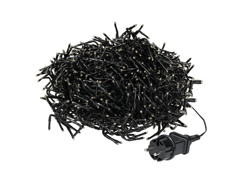  Ecd germany guirlande lumineuse de noël en grappe 12,4 m, 960 led blanc chaud, décoration pour intérieur et extérieur, avec 8 modes et fonction mémoire, éclairage ip44, décorer sapin jardin fenêtre ECD Germany GmbH - Conforama A