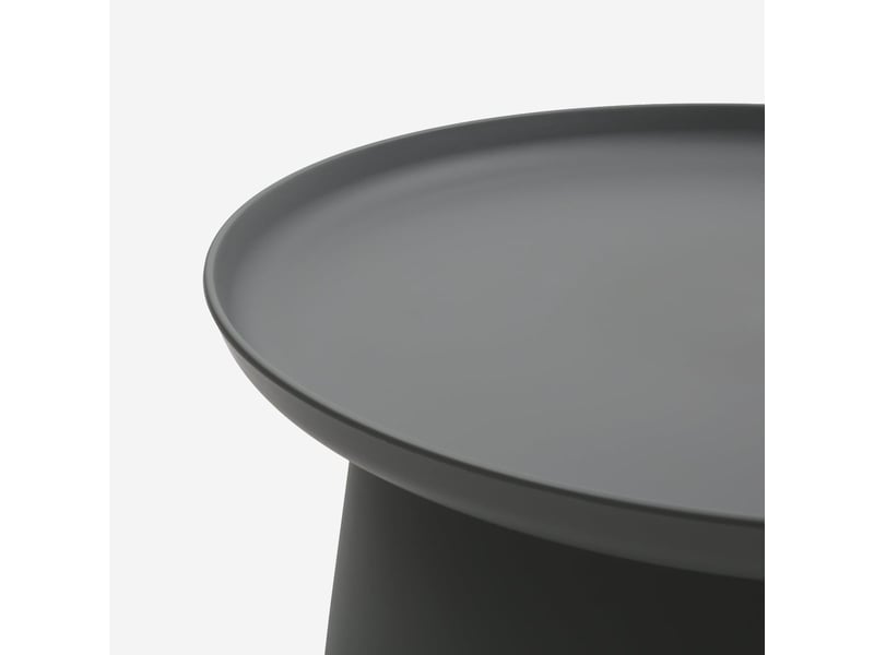  Table basse ronde 70 cm en polypropylène cres - gris  - Conforama C