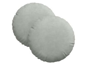 Lot de 2 coussins de siège, coussins décoratifs velours gris clair ø30 x 13 cm cf59893