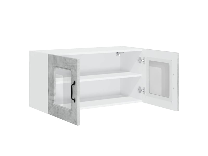 Meuble mural de cuisine | armoire de cuisine gris béton 80x31x40cm shl3002  - Conforama E