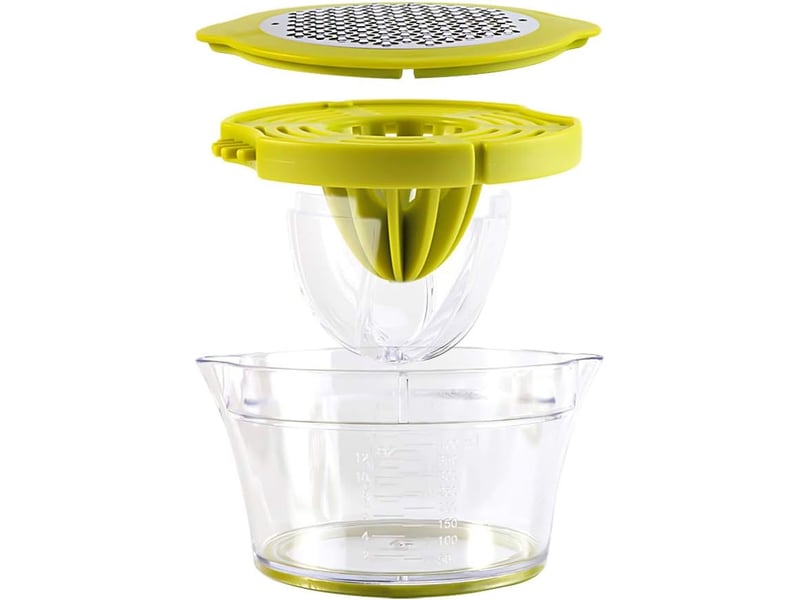  Presse-agrumes 4-en-1 multifonction - 2 alésoirs, bol gradué 400 ml - pour oranges, citrons et agrumes  - Conforama D