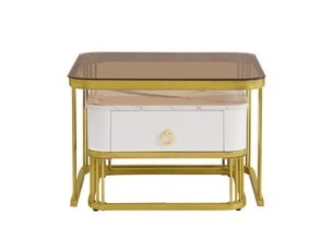 Table basse rectangulaire coloris blanc <strong></strong> <strong></strong>