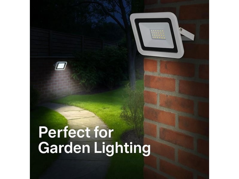  Projecteur led exterieur 30w aluminium ip65 blanc froid 6500k 120° 238073_AABQO48000_6_DROPFR - Conforama D