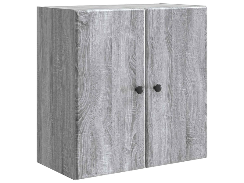  Armoire murale salon, meuble de rangement 59x31x60cm bois d'ingénierie sonoma gris shl9882  - Conforama A