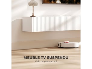 Meuble tv coloris blanc 180 cm <strong></strong> <strong></strong>