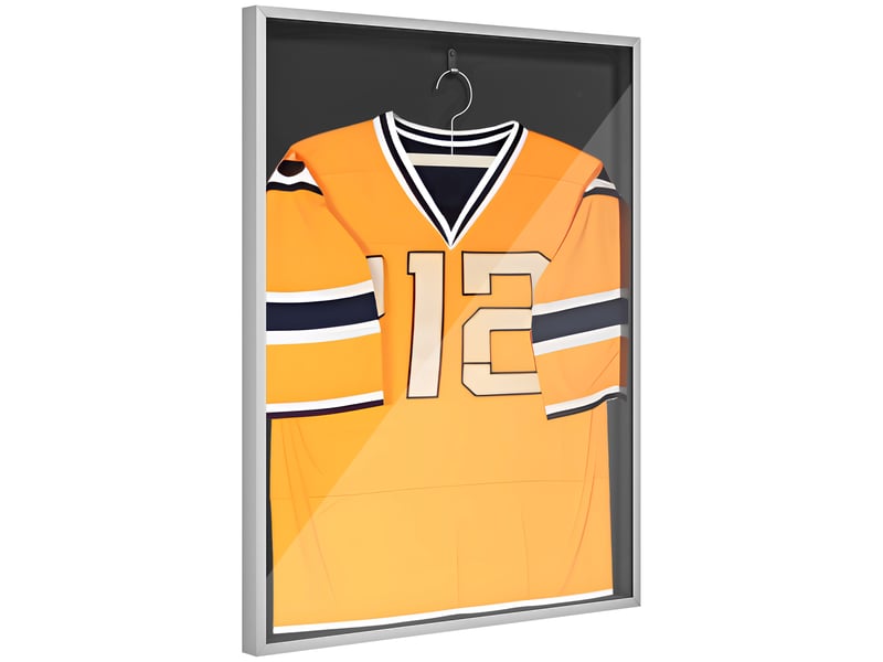  Frame box t-frame cadre aluminium pour maillot porte acrylique doublure interne feutre 70 x 90 cm  - Conforama A