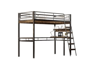 Lit mezzanine 90x200 cm <strong></strong>  <strong></strong> coloris noir