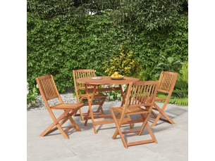 Ensemble à manger de jardin 5 pcs bois d'acacia solide shl1618
