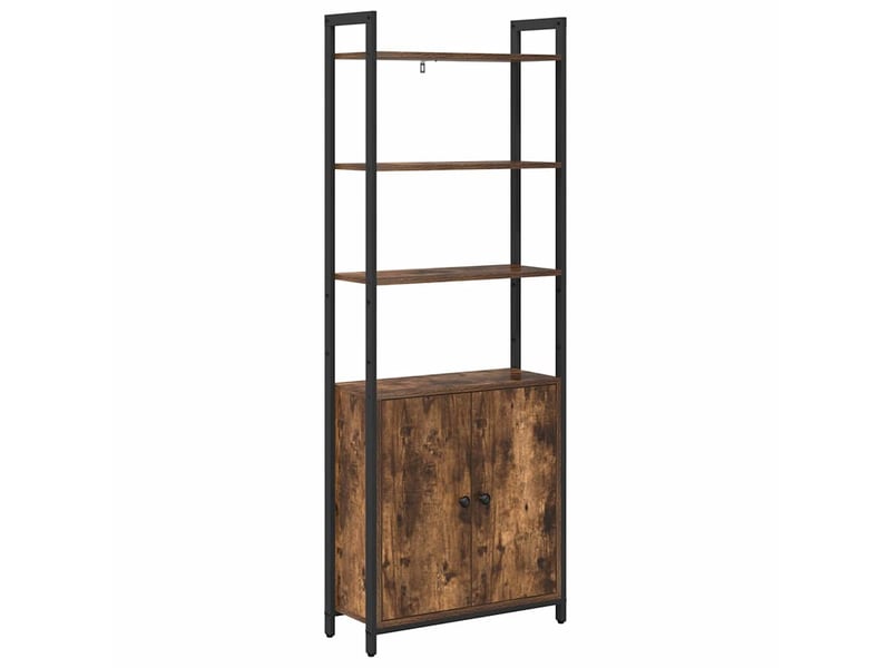  Bibliothèque 6 niveaux, armoire à livres 60 x 24 x 161 cm bois d'ingénierie shl2984  - Conforama A