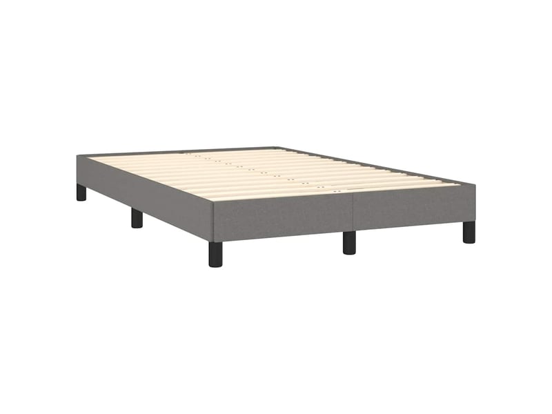  Lit double- lit adulte -  cadre de lit sans matelas gris foncé 120x190 cm tissu  - Conforama B