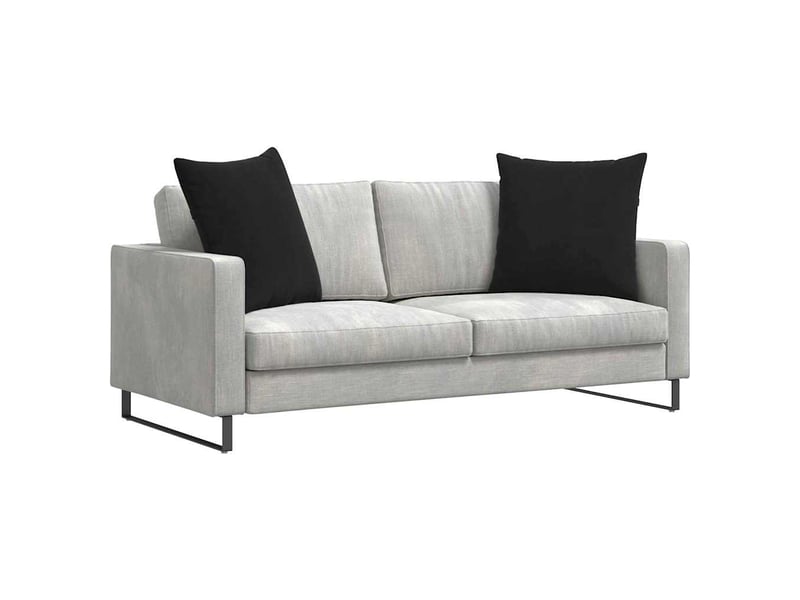  Lot de 2 coussins de canapé, coussins décoratifs noir 60 x 60 cm cf59140  - Conforama C