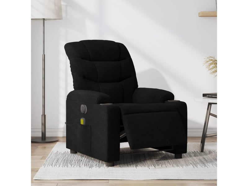 Fauteuil de massage inclinable électrique, fauteuil relax noir tissu shl15345 - Conforama B