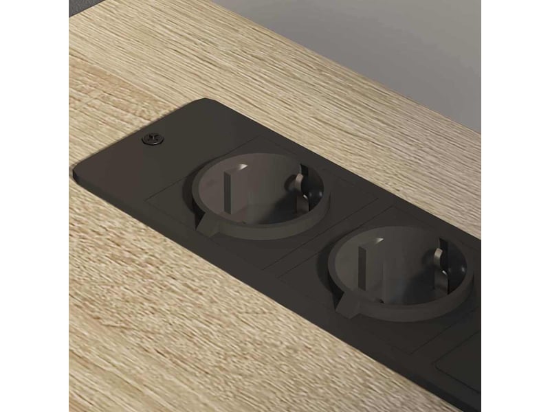  Commode chambre, cabinet avec station de charge 76 x 41 x 72 cm chêne sonoma  - Conforama E