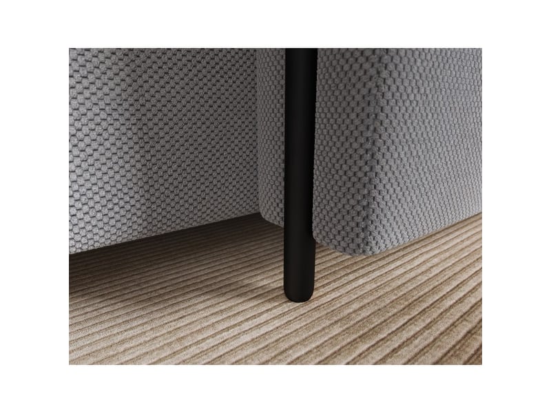 Canapé d'angle convertible arvessa gris clair nid d'abeille – angle droit - Conforama E