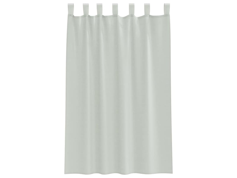  Lot de 2 rideaux en voile, voilages avec boucles gris clair 140x175 cm cf44297  - Conforama D