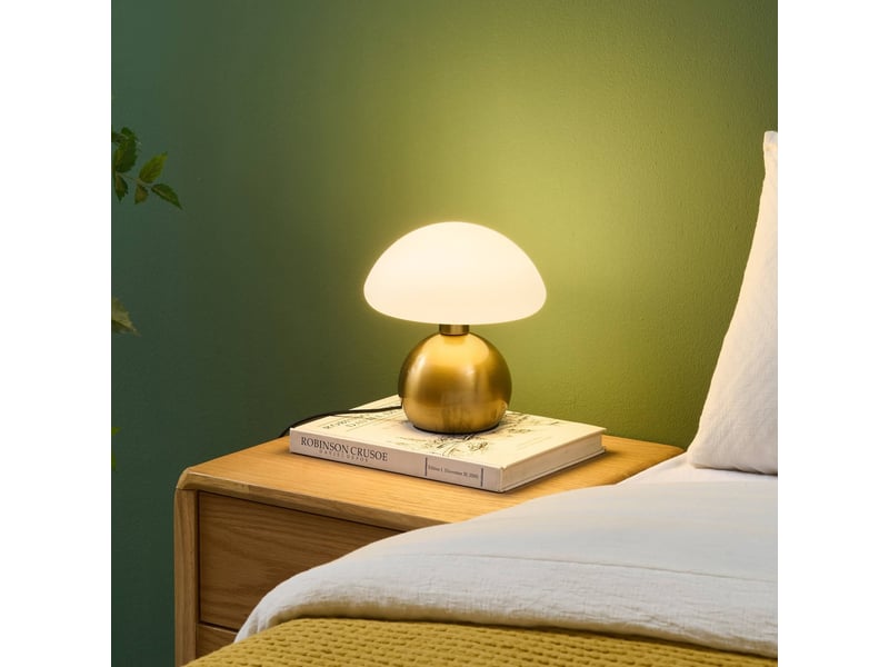  Petite lampe à poser champignon dorée tactile - leonie Leonie - Conforama B